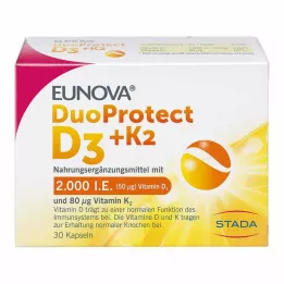 EUNOVA DuoProtect D3+K2 2000 IU/80 μg kapselit, 30 kpl
