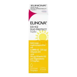 EUNOVA DuoProtect D3+K2 1000 IU/50 μg tippaa, 11,5 ml