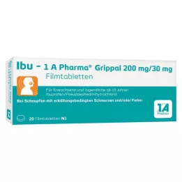 IBU-1A Pharma Grippal 200 mg/30 mg kalvopäällysteiset tabletit, 20 kpl