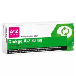 GINKGO AbZ 80 mg kalvopäällysteiset tabletit, 30 kpl