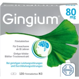 GINGIUM 80 mg kalvopäällysteiset tabletit, 120 kpl