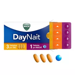WICK DayNait kalvopäällysteiset tabletit, 16 kpl