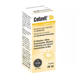 CEFAVIT D3 Nestemäiset pur-tipat suun kautta, 20 ml