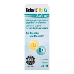 CEFAVIT D3 K2 Nestemäiset pur-tipat suun kautta, 20 ml