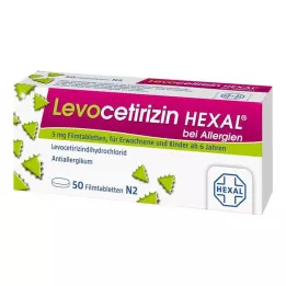 LEVOCETIRIZIN HEXAL allergikoille 5 mg kalvopäällysteiset tabletit, 50 kpl