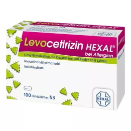 LEVOCETIRIZIN HEXAL allergikoille 5 mg kalvopäällysteiset tabletit, 100 kpl
