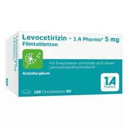 LEVOCETIRIZIN-1A Pharma 5 mg kalvopäällysteiset tabletit, 100 kpl