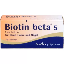 BIOTIN BETA 5 tablettia, 30 kpl