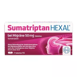 SUMATRIPTAN HEXAL migreeniin 50 mg tabletit, 2 kpl