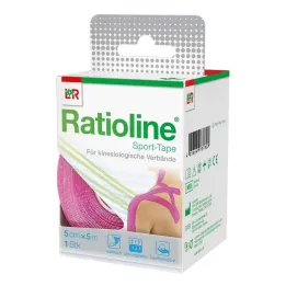Ratioline urheiluteippi 5 cmx5 m pinkki, 1 kpl