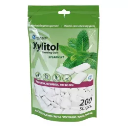 Miradent Xylitol hammashoito Gum Spearmint, 200 kpl