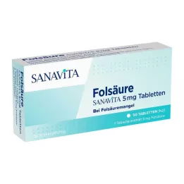 FOLSÄURE SANAVITA 5 mg tabletit, 50 kpl