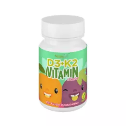 VITAMIN D3+K2 Lasten purutabletit vegaaninen, 120 kpl