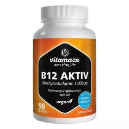 B12 AKTIV 1000 µg vegaanitabletit, 90 kpl