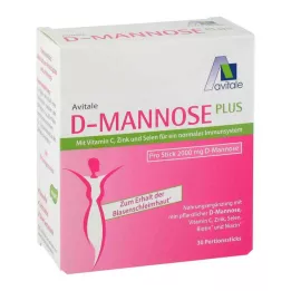 D-MANNOSE PLUS 2000 mg Vitamiineja ja kivennäisaineita sisältävät tikut, 30X2,47 g