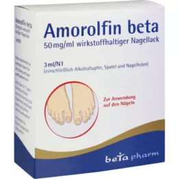 AMOROLFIN beeta 50 mg/ml aktiivista aineosaa. Kynsilakka, 3 ml