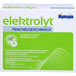 HUMANA Elektrolyyttifenkolijauheen taittolaatikko, 75 g