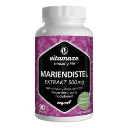MARIENDISTEL 500 mg uutetta suuriannoksiset vegaaniset kapselit, 90 kpl