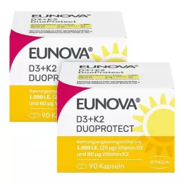 EUNOVA DuoProtect D3+K2 1 000 IU/80 μg kapselit yhdistelmä, 2x90 kpl