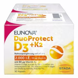EUNOVA DuoProtect D3+K2 2000 IU/80 μg kapselit yhdistelmä, 2x90 kpl