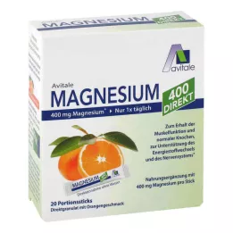 MAGNESIUM 400 suoraa oranssia annospuikkoa, 20X2,1 g