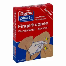 Gothaplast sormenpäällä haavalaastarit elastinen 2 kokoa, 10 kpl
