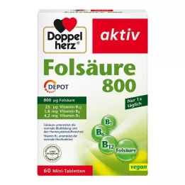 DOPPELHERZ Foolihappo 800 Depot -tabletit, 60 kpl