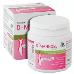 D-MANNOSE PLUS 2000 mg vitamiinia ja kivennäisaineita sisältävä jauhe, 100 g