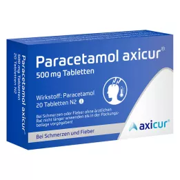 PARACETAMOL axicur 500 mg tabletit, 20 kpl