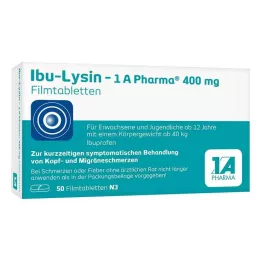IBU-LYSIN 1A Pharma 400 mg kalvopäällysteiset tabletit, 50 kpl