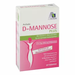 D-MANNOSE PLUS 2000 mg tabletit vitamiineja ja kivennäisaineita, 60 kpl