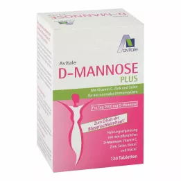 D-MANNOSE PLUS 2000 mg tabletit vitamiineja ja kivennäisaineita, 120 kpl