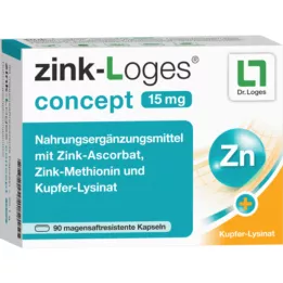 ZINK-LOGES käsite 15 mg mahalaukun saftres.kapseln, 90 kpl