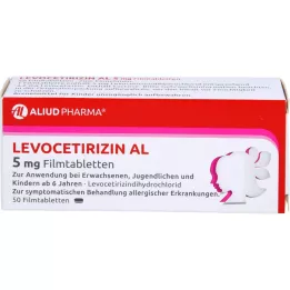 LEVOCETIRIZIN AL 5 mg kalvopäällysteiset tabletit, 50 kpl
