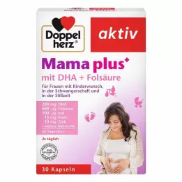 DOPPELHERZ Mama plus DHA+ foolihappokapselit, 30 kpl