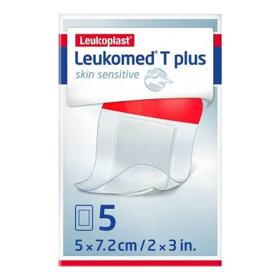 Leukomed® T plus skin herkkä 5x7,2 cm, 5 kpl