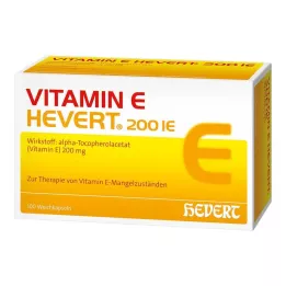 VITAMIN E HEVERT 200 IU pehmeät kapselit, 100 kpl