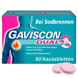GAVISCON Dual 250mg/106.5mg/187.5mg purutabletit, 80 kpl