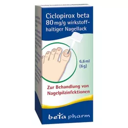 CICLOPIROX beeta 80 mg/g vaikuttavaa ainetta sisältävä kynsilakka, 6,6 ml