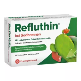 REFLUTHIN närästykseen purutabletit hedelmät, 48 kpl