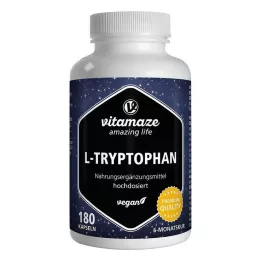 L-TRYPTOPHAN 500 mg suuriannoksiset vegaanikapselit, 180 kpl