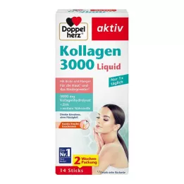 DOPPELHERZ Kollageeni 3000 nestemäiset tikut, 14 kpl