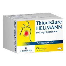 Tioktiinihappo Heumann 600 mg kalvopäällysteiset tabletit (100 tablettia)