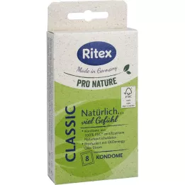RITEX PRO NATURE CLASSIC kondomit, 8 kpl