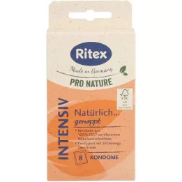 RITEX PRO NATURE INTENSIV kondomit, 8 kpl