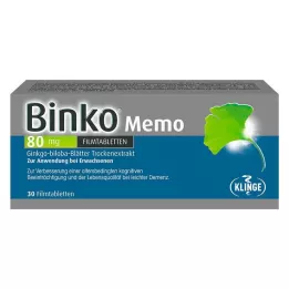 BINKO Muistio 80 mg kalvopäällystetyt tabletit, 30 kpl