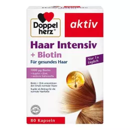 DOPPELHERZ Hair Intensive+Biotin Kapselit, 80 kpl