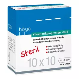 VLIESSTOFF-KOMPRESSEN steriili 10x10 cm nelinkertainen, 25x2 kpl
