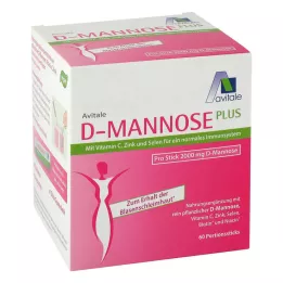 D-MANNOSE PLUS 2000 mg Vitamiineja ja kivennäisaineita sisältävät tikut, 60X2,47 g