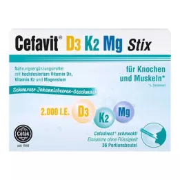 CEFAVIT D3 K2 Mg 2 000 I.E. Stix Granules, 36 kpl